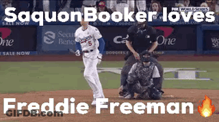 Baseball Player Freddie Freeman Jersey GIF