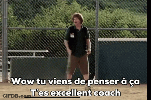 Baseball Player Holding Ball Saying J'as Le Dire A Ta Soeur Mon Gars GIF