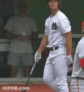 Baseball Player Holding Bat GIF