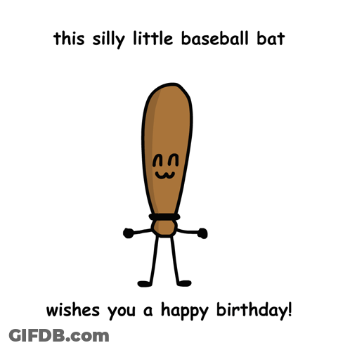 Baseball Player Holding Bat #SinisterBart GIF