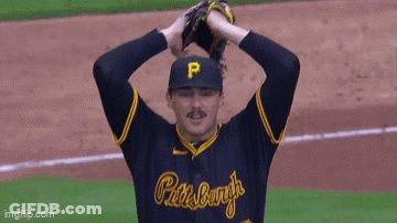 Baseball Player Holding Glove Over Head GIF