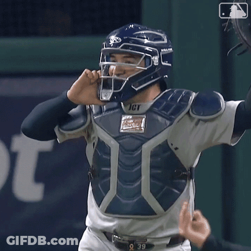 Baseball Player Hugging Teammate GIF