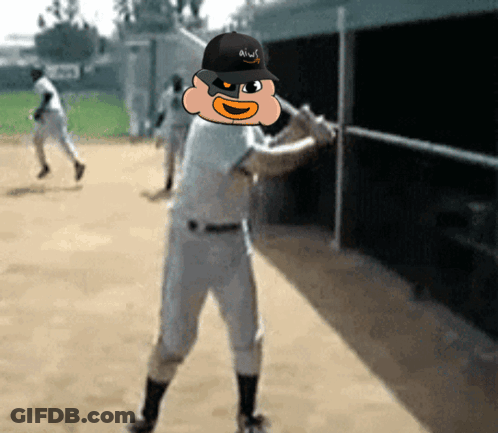 Baseball Player In Amazon Hat GIF