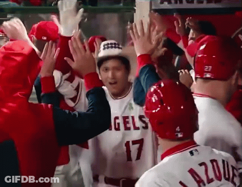 Baseball Player In Angels Jersey GIF