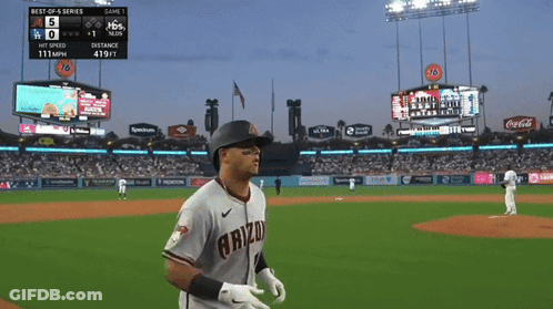 Baseball Player In Arizona Jersey GIF
