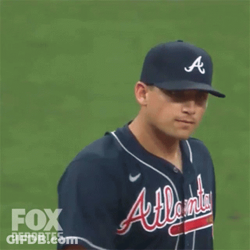 Baseball Player In Atlanta Braves Jersey GIF