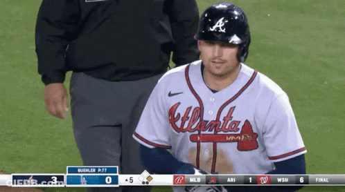 Baseball Player In Atlanta Jersey GIF