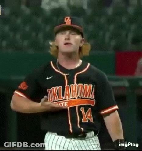 Baseball Player In Black And Orange Uniform On Field GIF