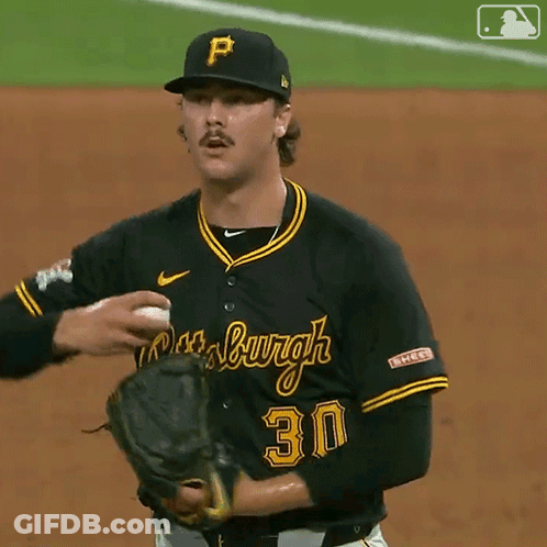 Baseball Player In Black Burgh Jersey GIF