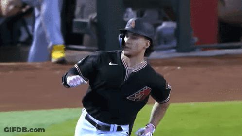Baseball Player In Black Jersey With Red X GIF