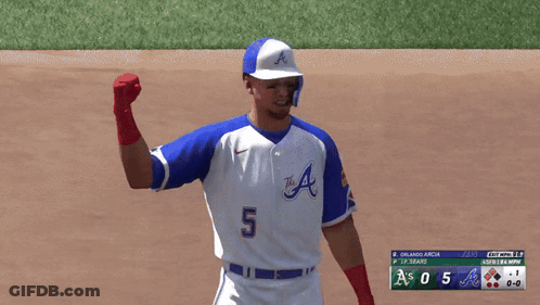Baseball Player In Blue And White Uniform GIF