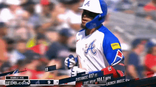 Baseball Player In Blue And White Uniform GIF