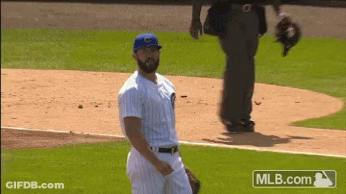 Baseball Player In Blue Cap GIF