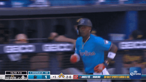 Baseball Player In Blue Mariners Jersey GIF