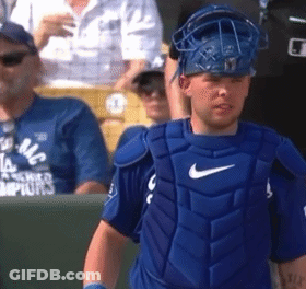 Baseball Player In Blue Nike Shirt GIF