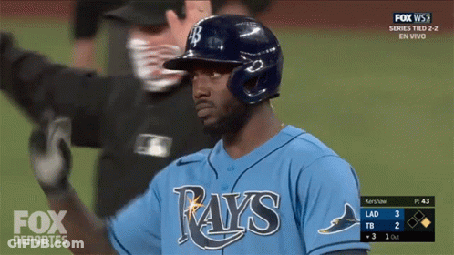 Baseball Player In Blue Rays Jersey GIF