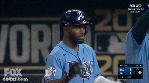 Baseball Player In Blue Rays Jersey GIF