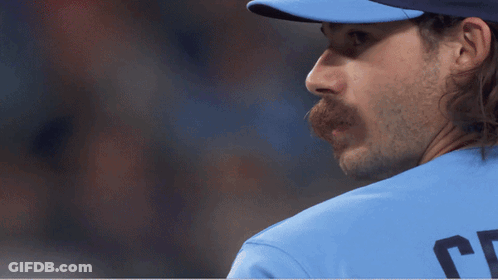 Baseball Player In Blue Toronto Blue Jays Hat GIF