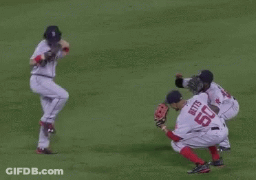 Baseball Player In Boston Jersey Walking GIF