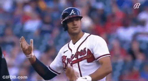 Baseball Player In Braves Jersey GIF