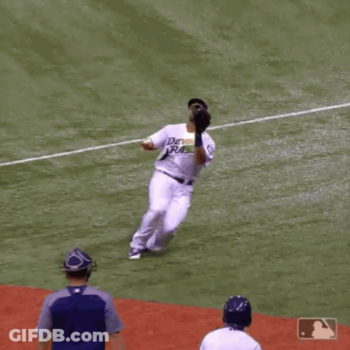 Baseball Player In Braves Shirt Sliding Into Home Plate GIF