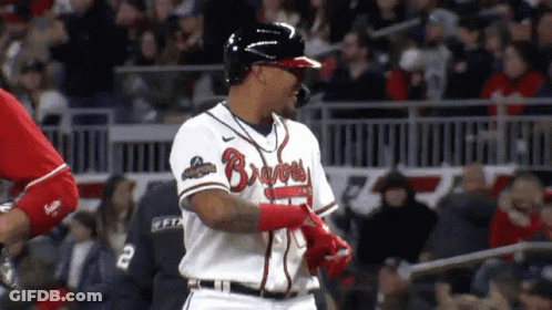 Baseball Player In Braves Uniform GIF