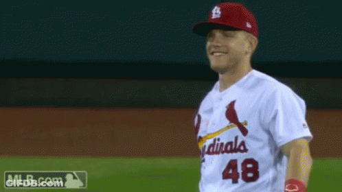 Baseball Player In Cardinals Jersey 48 GIF
