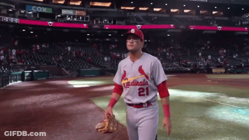 Baseball Player In Cardinals Uniform GIF