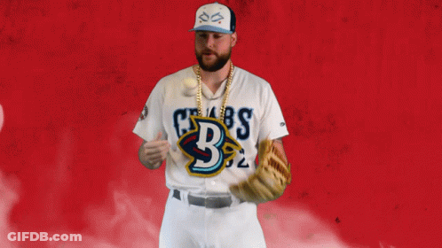 Baseball Player In Crabs Jersey Throwing Baseball GIF