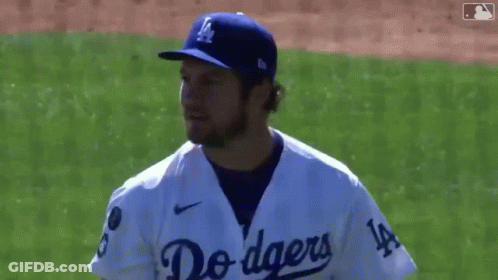 Baseball Player In Dodgers Jersey GIF