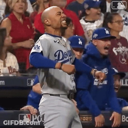 Baseball Player In Dodgers Uniform GIF