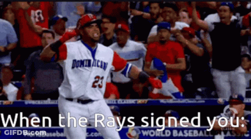 Baseball Player In Dominican Jersey GIF
