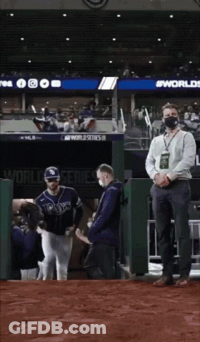 Baseball Player In Dominican Jersey Before Crowd GIF