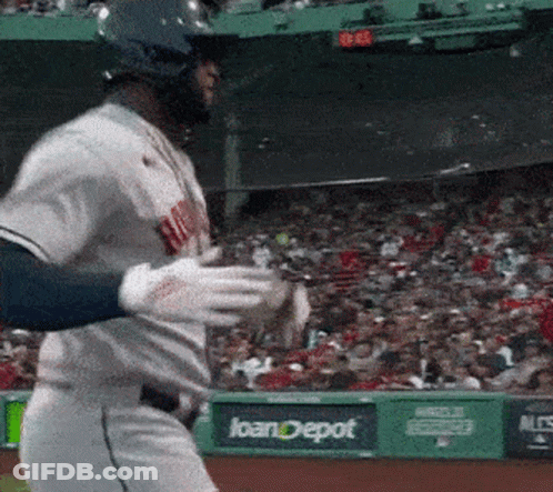 Baseball Player In Front Of Loandepot Sign GIF