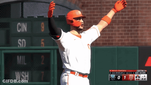 Baseball Player In Front Of Scoreboard Saying Cin GIF