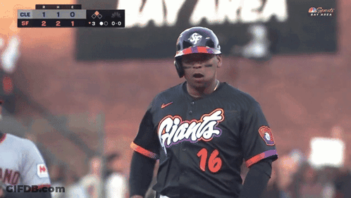 Baseball Player In Giants Jersey GIF