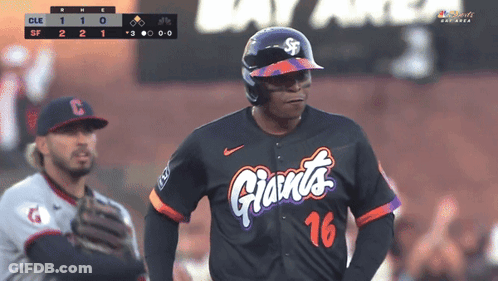 Baseball Player In Giants Jersey GIF