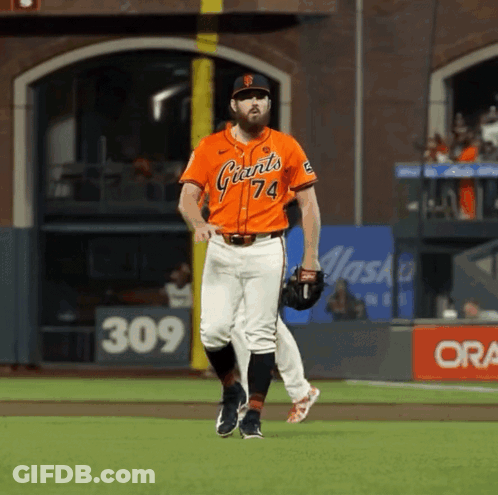 Baseball Player In Giants Jersey Running GIF