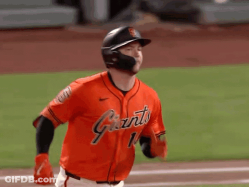 Baseball Player In Giants Jersey Running GIF