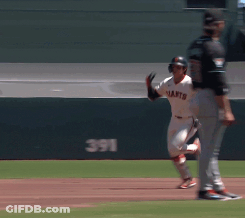 Baseball Player In Giants Jersey Running GIF