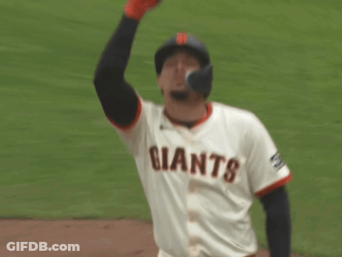 Baseball Player In Giants Jersey Thumbs Up GIF