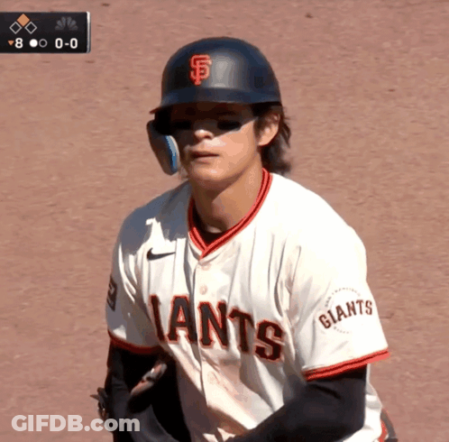 Baseball Player In Giants Jersey GIF