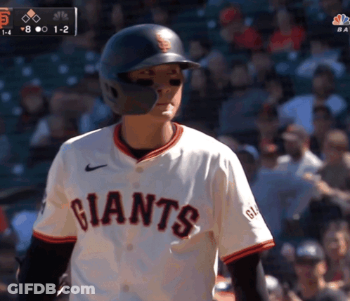 Baseball Player In Giants Jersey Walking GIF