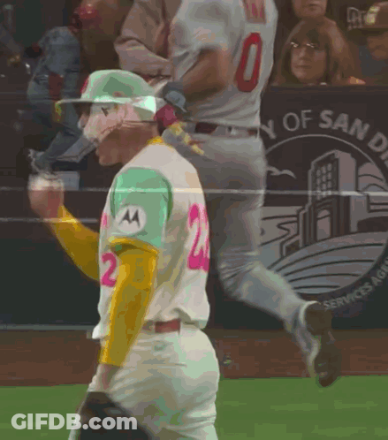 Baseball Player In Green Jersey Number 2 GIF