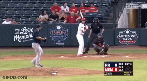 Baseball Player In Green Jersey Number 44 GIF