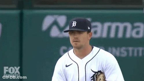 Baseball Player In Hat With Letter B GIF