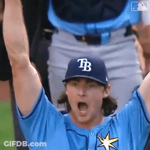 Baseball Player In Hat With Letter T GIF