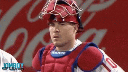 Baseball Player In Helmet And Vest Number 10 GIF