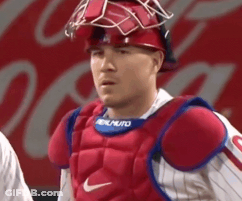 Baseball Player In Helmet And Vest Saying Aeromuto GIF