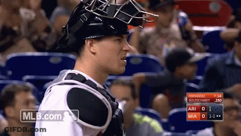 Baseball Player In Helmet In Stadium With MLB.com GIF